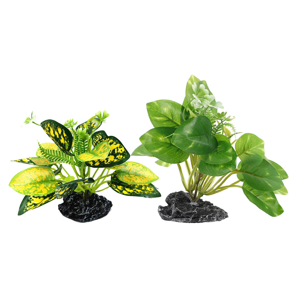 Planted Aquarium Maintenance - 2 Stück Wasserpflanzen-Bonsai, Kunstpflanzen für Aquarien,