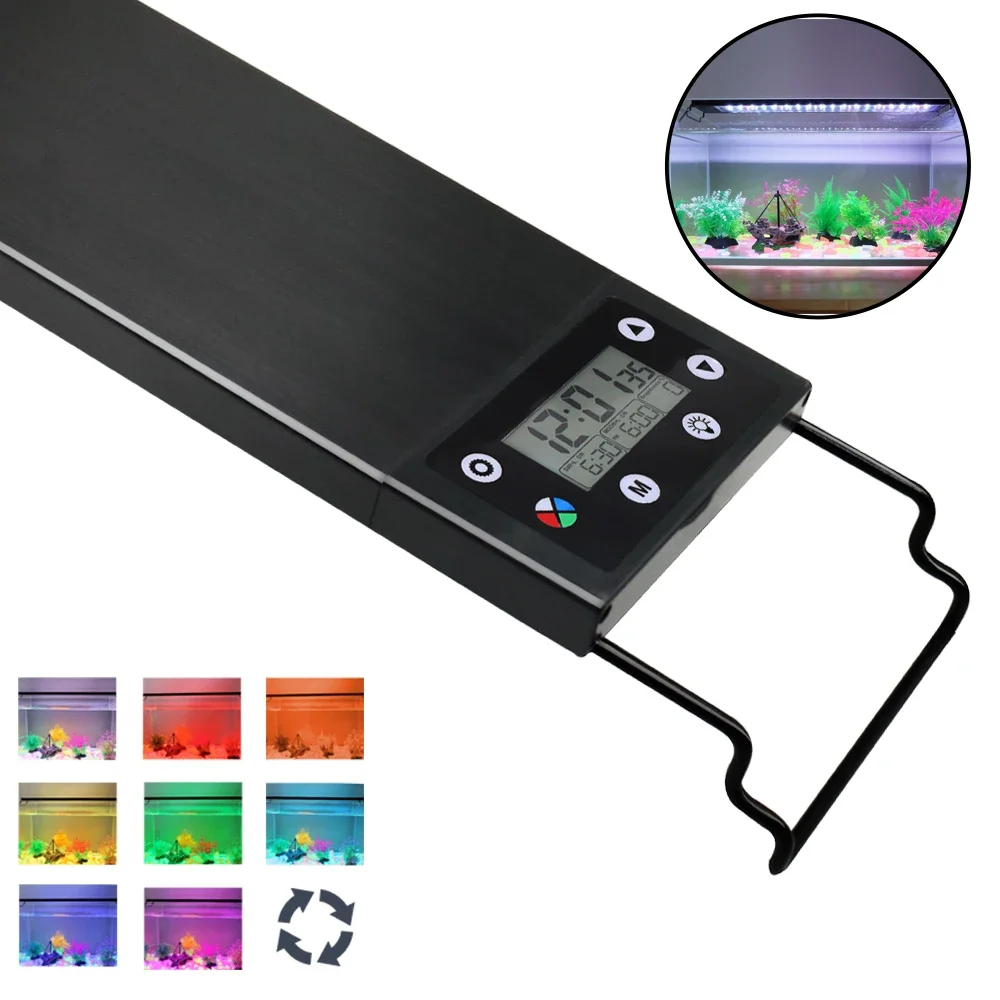 Aquarium Planted Tank Fertilizer - IP68 wasserdichtes Aquarium-LED-Licht, Vollspektrum-Aquariumbeleuchtung mit Wasserpflanzenwachstumslampe,