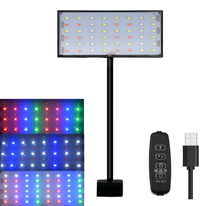 Aquarium Planted Tank Fertilizer - Aquarium Fischbecken Vollspektrum LED-Beleuchtung mit Zyklus-Timer,