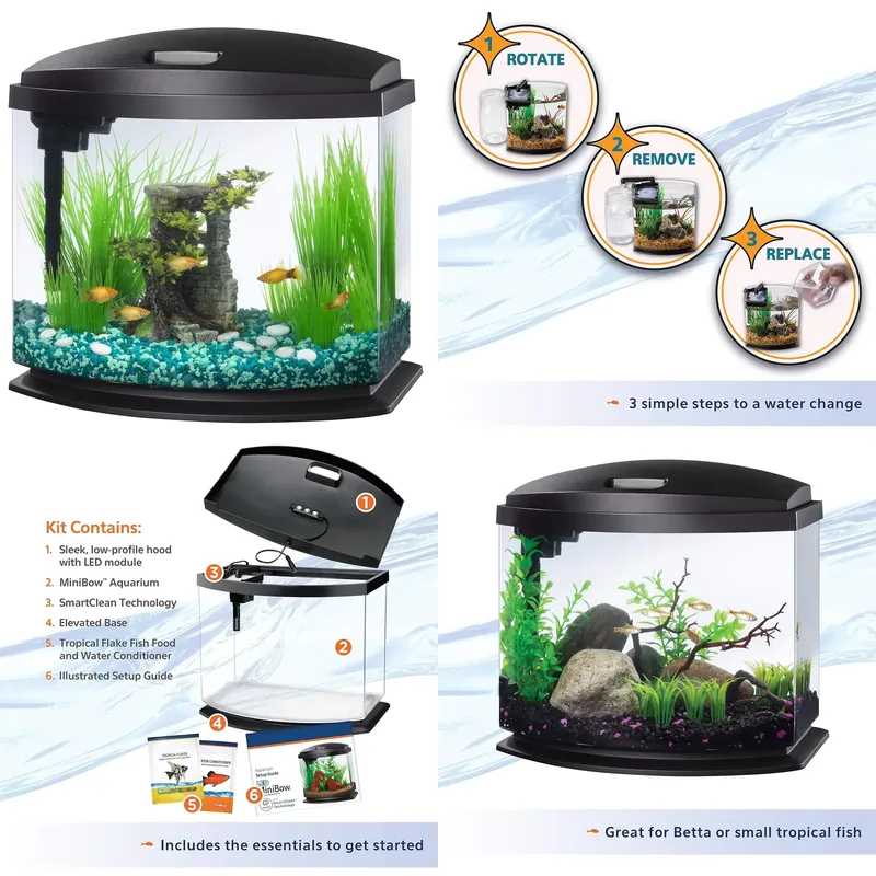 Planted Aquarium Materials - Maßgefertigtes Glas-Acryl-Aquarium für Hydrokulturpflanzen, Transparentes Betta-Becken