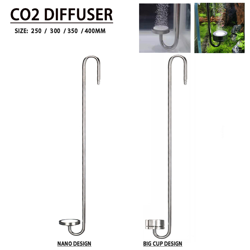 Planted Aquarium Materials - ZRDR Aquarium CO2-Diffusor, Zerstäuber aus Edelstahl,