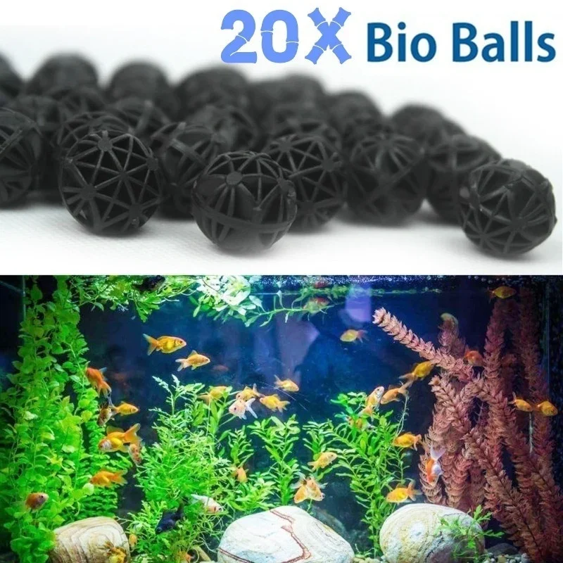 Aquarium Planted Tank Fertilizer - 20Pcs 16mm Aquarium Filter Bio Bälle