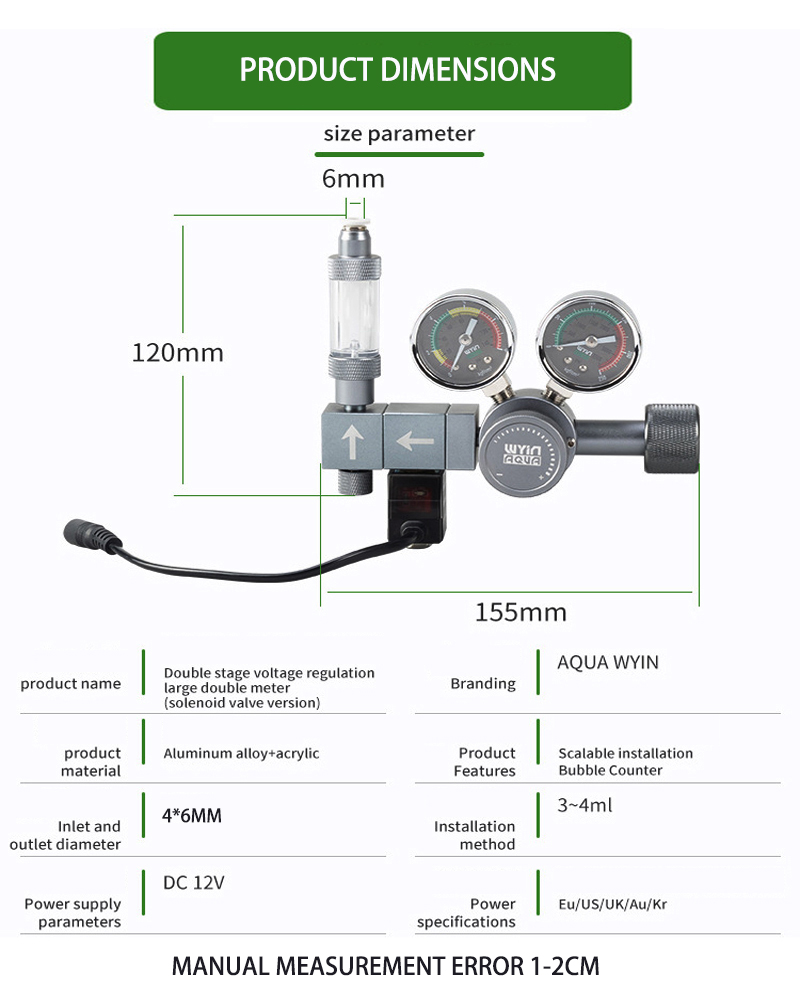 Aquarium DIY CO2-Regler Zweist – Co2 Regulator Dual Stage Bewertung und Preis
