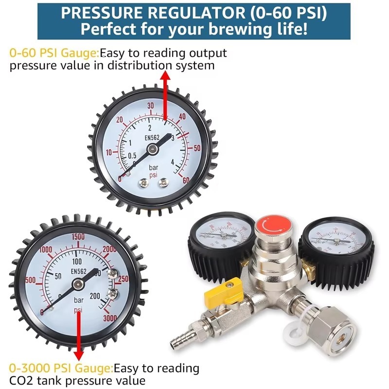 CO2-Regler für Zapfbier mit 60 – Co2 Regulator Dual Stage Bewertung und Preis